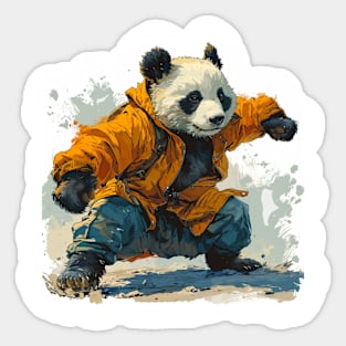 Kung Fu Modern Panda Sticker